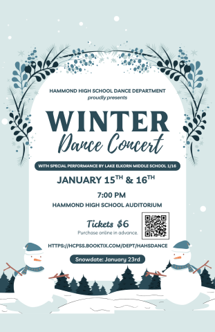 Winter Dance Concert Flyer